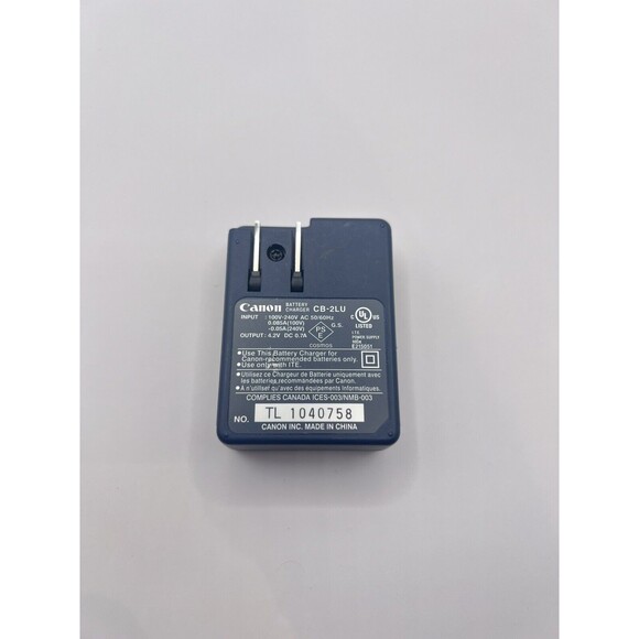GENUINE CANON BATTERY CHARGER CB-2LU Tested Working OEM Original Rechargeable - Picture 2 of 2